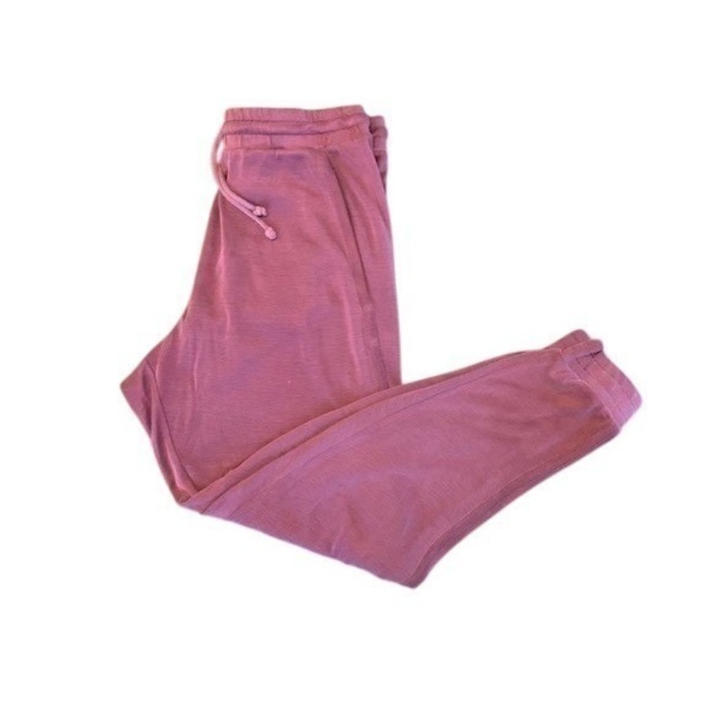 Free People Modal Blend Jogger Sweatpants Dark Pink Mauve Drawstring Waist Women